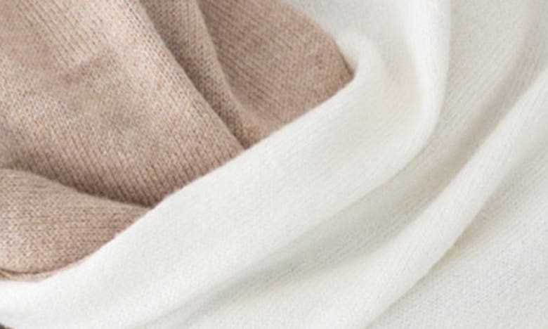 Shop Zestt Organics Organic Cotton Travel Scarf In Sandstone/ivory Colorblock