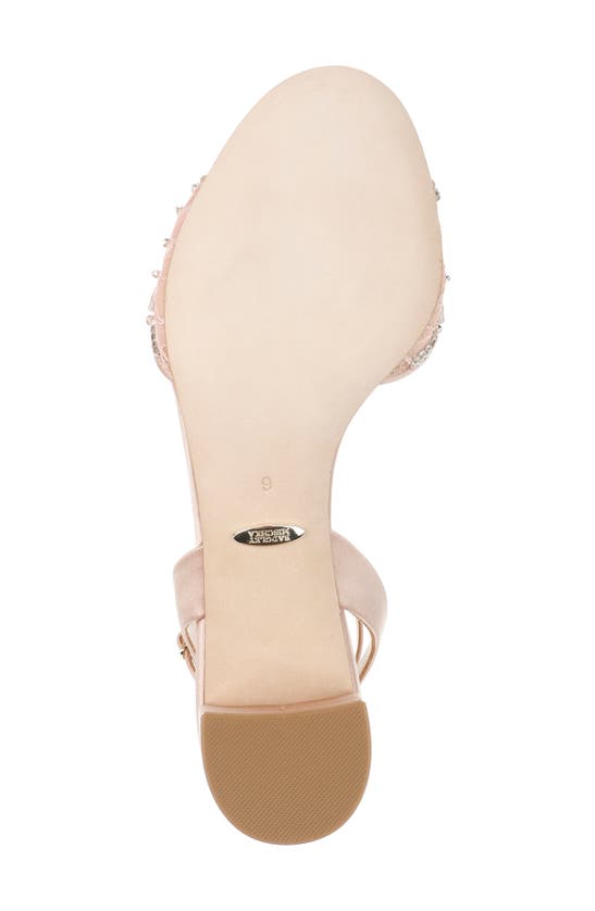 Shop Badgley Mischka Collection Taylin Ankle Strap Sandal In Soft Blush