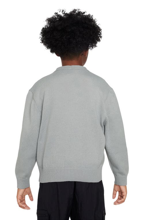 Shop Nike Kids' Sportswear Metro Cardigan In Light Smoke Grey