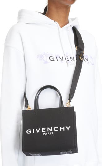 GIVENCHY G-Tote mini leather-trimmed printed coated-canvas tote