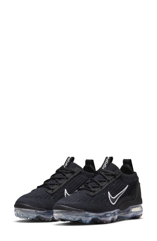 Nike Black Air Vapormax Flyknit 3 Sneakers In Black/ White/ Silver