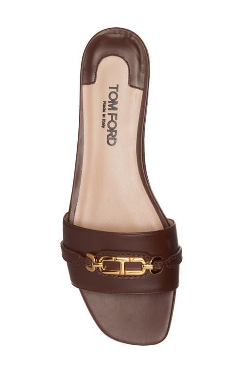 Shop Tom Ford Whitney Slide Sandal In Saddle Brown