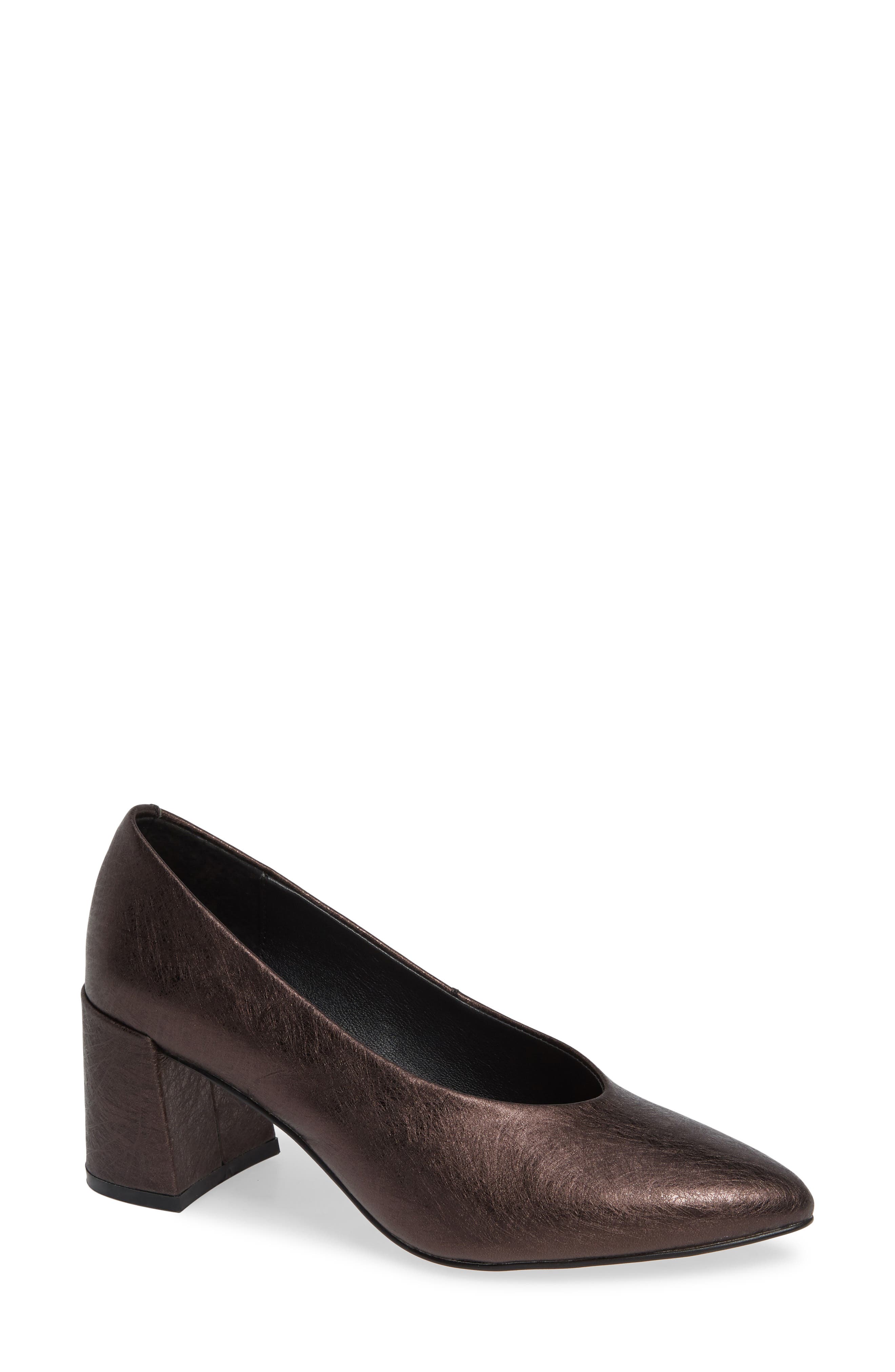 M4D3 Helen Statement Heel Pump- Metallic