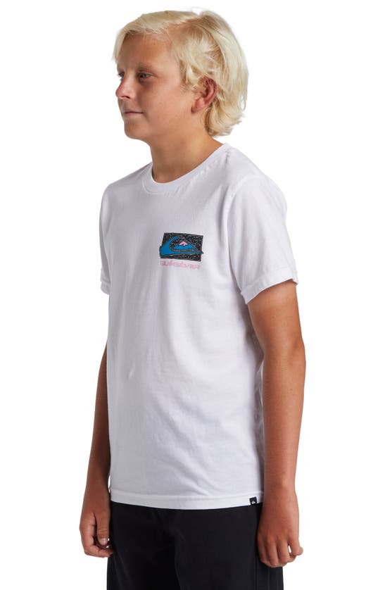 Shop Quiksilver Kids' Spin Cycle Graphic T-shirt In White
