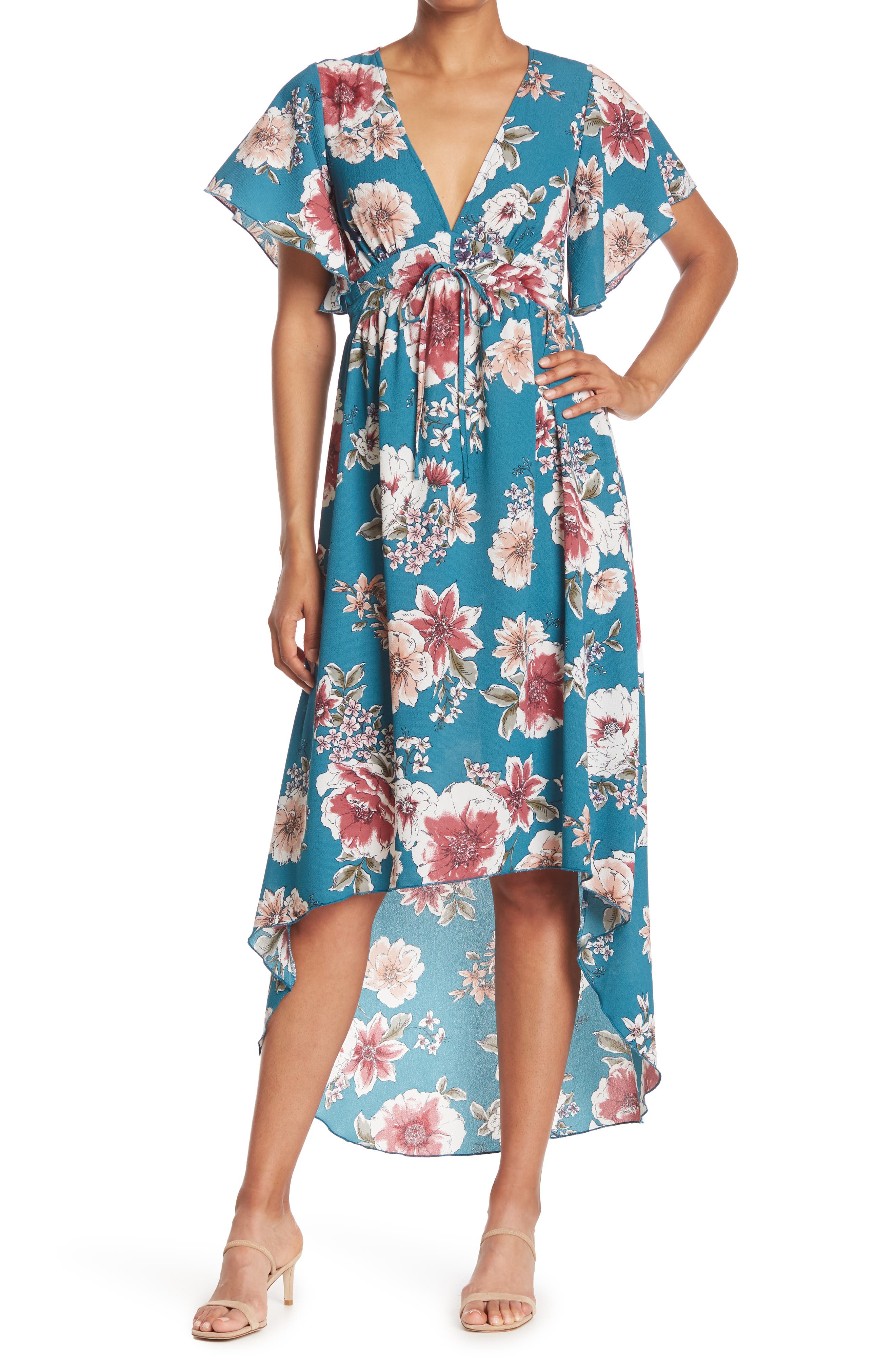 bailey blue eyelet ruffle dress