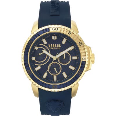 Versus Versace Aberdeen Silicone Strap Watch, 45Mm