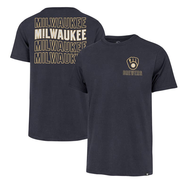 47 ' Navy Milwaukee Brewers Hang Back Franklin T-shirt In Blue