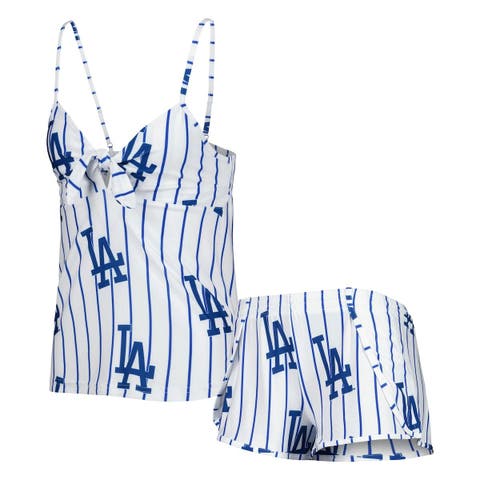 Women's Concepts Sport White New York Yankees Reel Pinstripe Knit Romper
