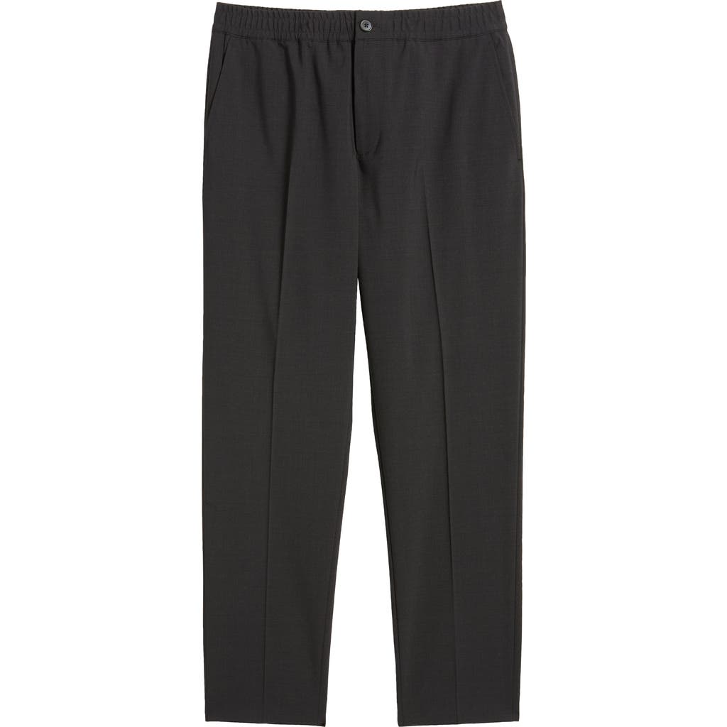 Theory Larin Drawstring Pant In Stretch Wool In Hickory Melange