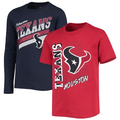 UPC 195178110580 product image for Outerstuff Youth Navy/Red Houston Texans For the Love of the Game T-Shirt Combo  | upcitemdb.com