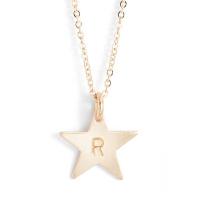 Nashelle 14K-Gold Fill Initial Mini Star Pendant Necklace