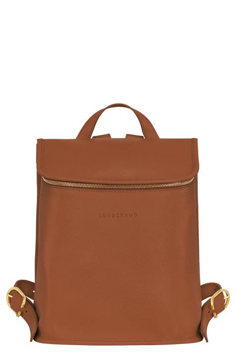 Compact Le Foulonné Leather Backpack