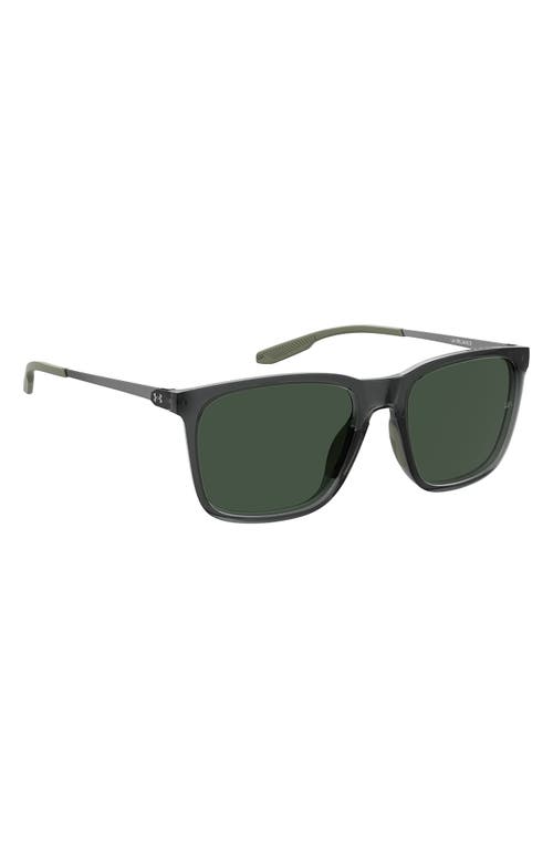 Shop Under Armour Uareliance 56mm Polarized Square Sunglasses In Mountain Green/green