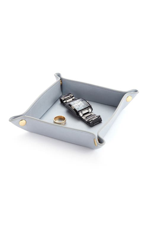 Shop Royce New York Personalized Catchall Leather Valet Tray In Silverold Foil