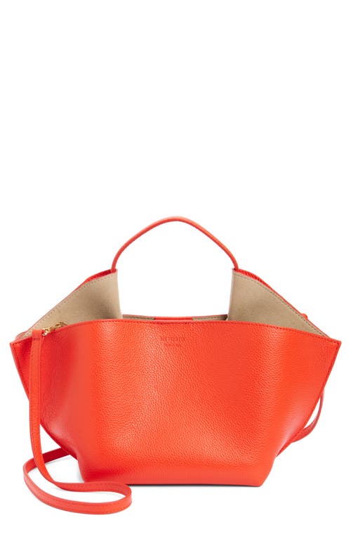 Ree Projects Mini Ann Leather Tote In Flame