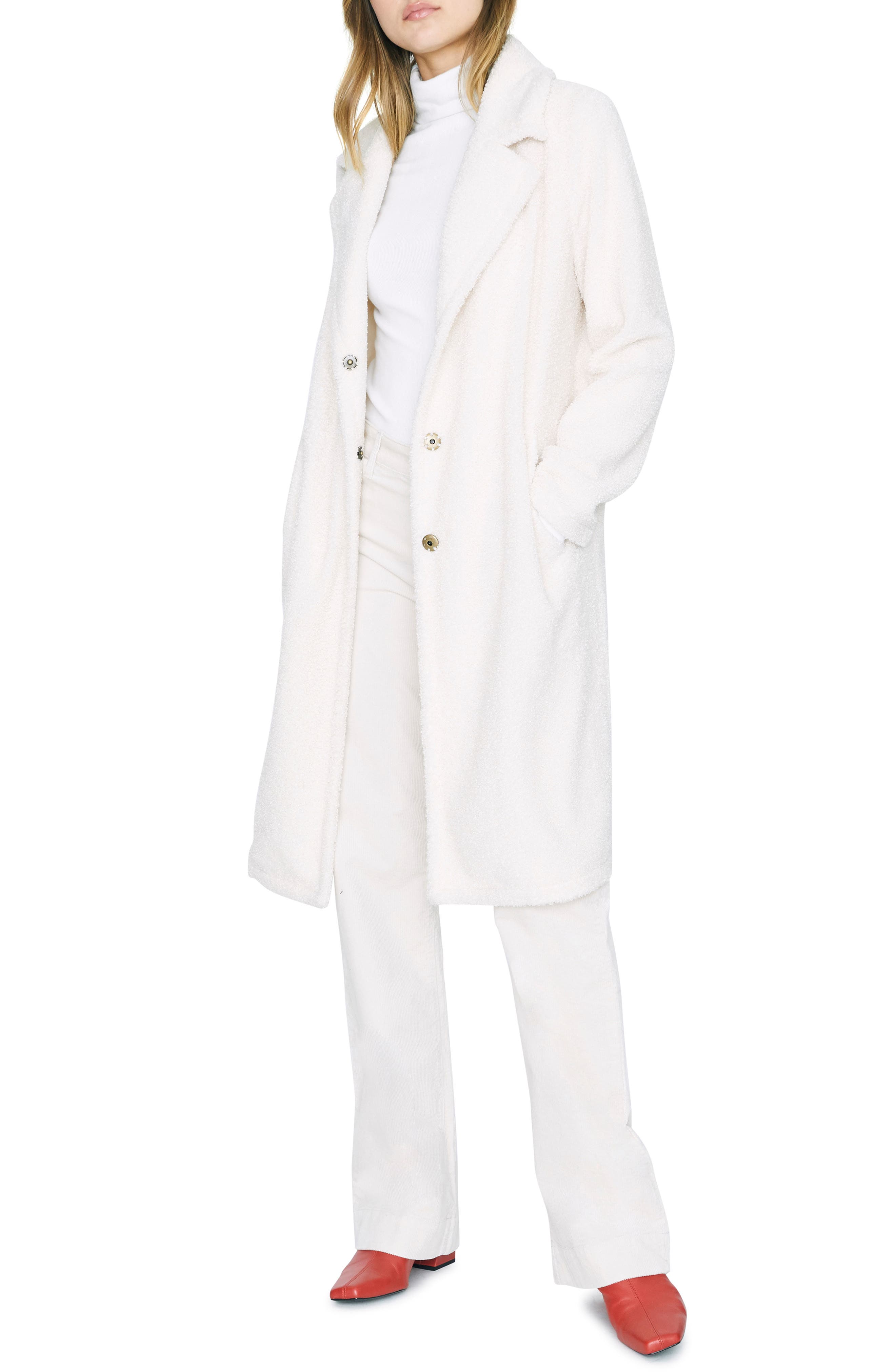 12505円 【94%OFF!】 Sanctuary サンクチュアリ ファッション アウター Womens Daily Ivory Faux Fur Short Teddy Coat Outerwear M
