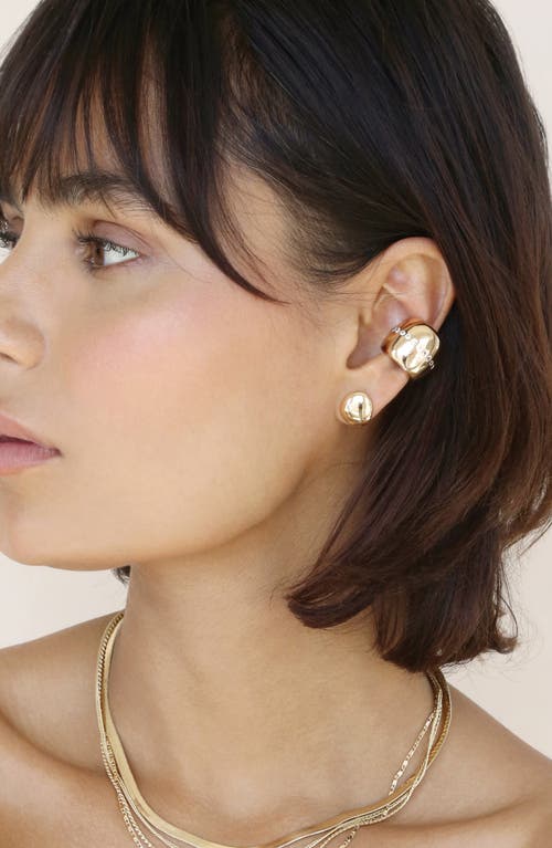 Ettika Center Cubic Zirconia Line Single Chunky Ear Cuff In Gold