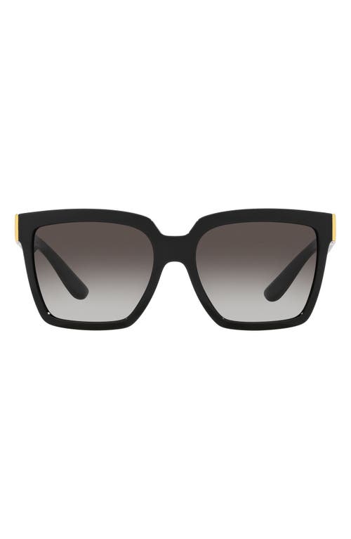 Dolce & Gabbana 56mm Gradient Square Sunglasses in Grey Gradient