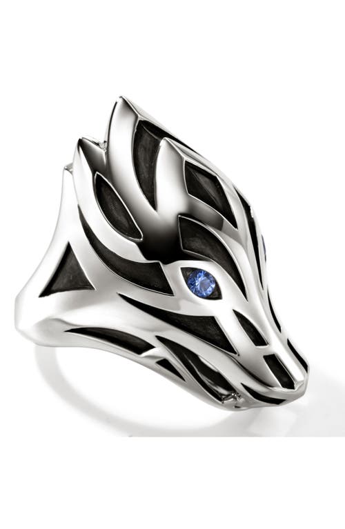 John Hardy Naga Ring, Sterling Silver, Blue Sapphire In Silver