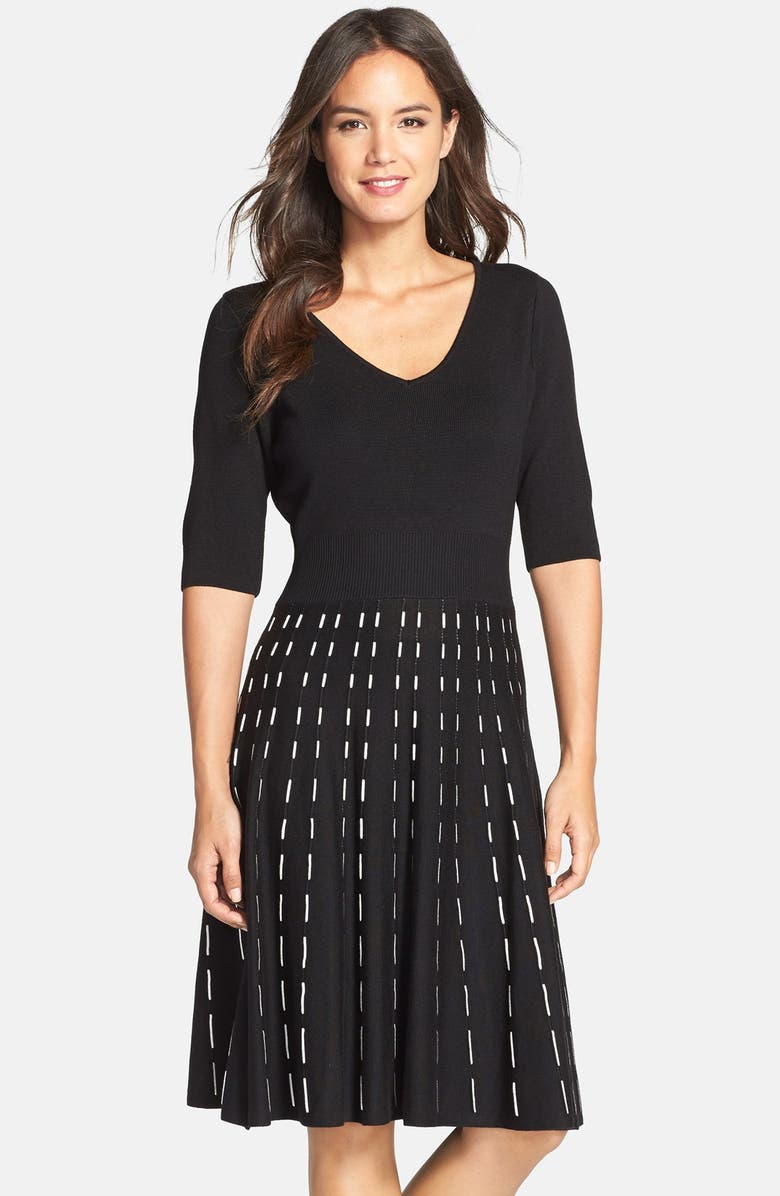 Taylor Dresses Knit Fit And Flare Sweater Dress Nordstrom