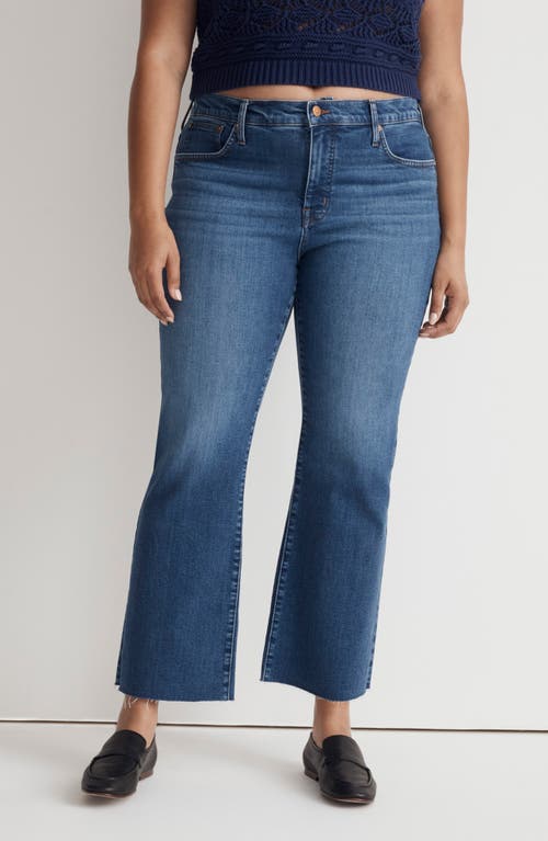 Madewell Kick Out Raw Hem Crop Jeans In Brinton Wash