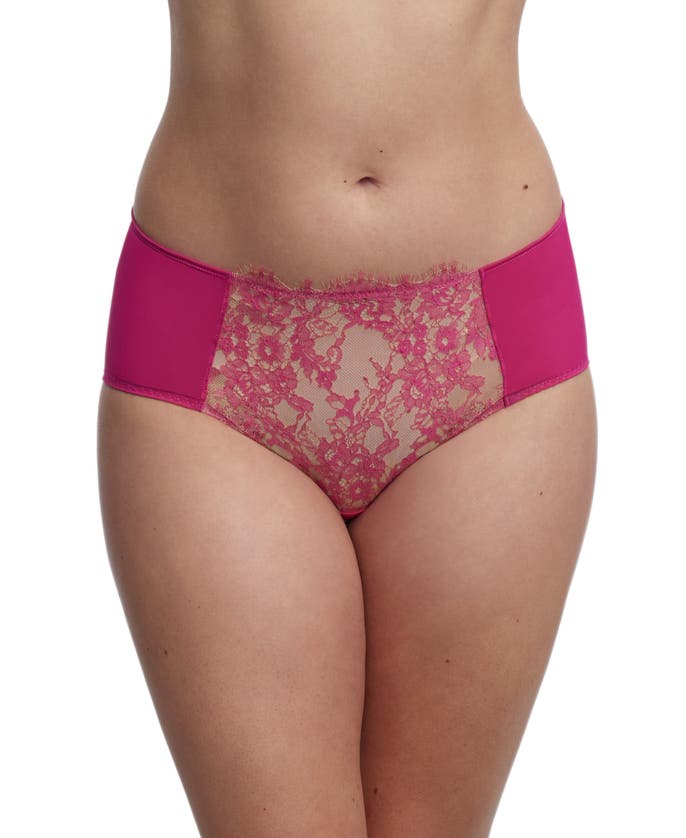 Shop Skarlett Blue Entice Front Lace Brief In Goji/terracotta