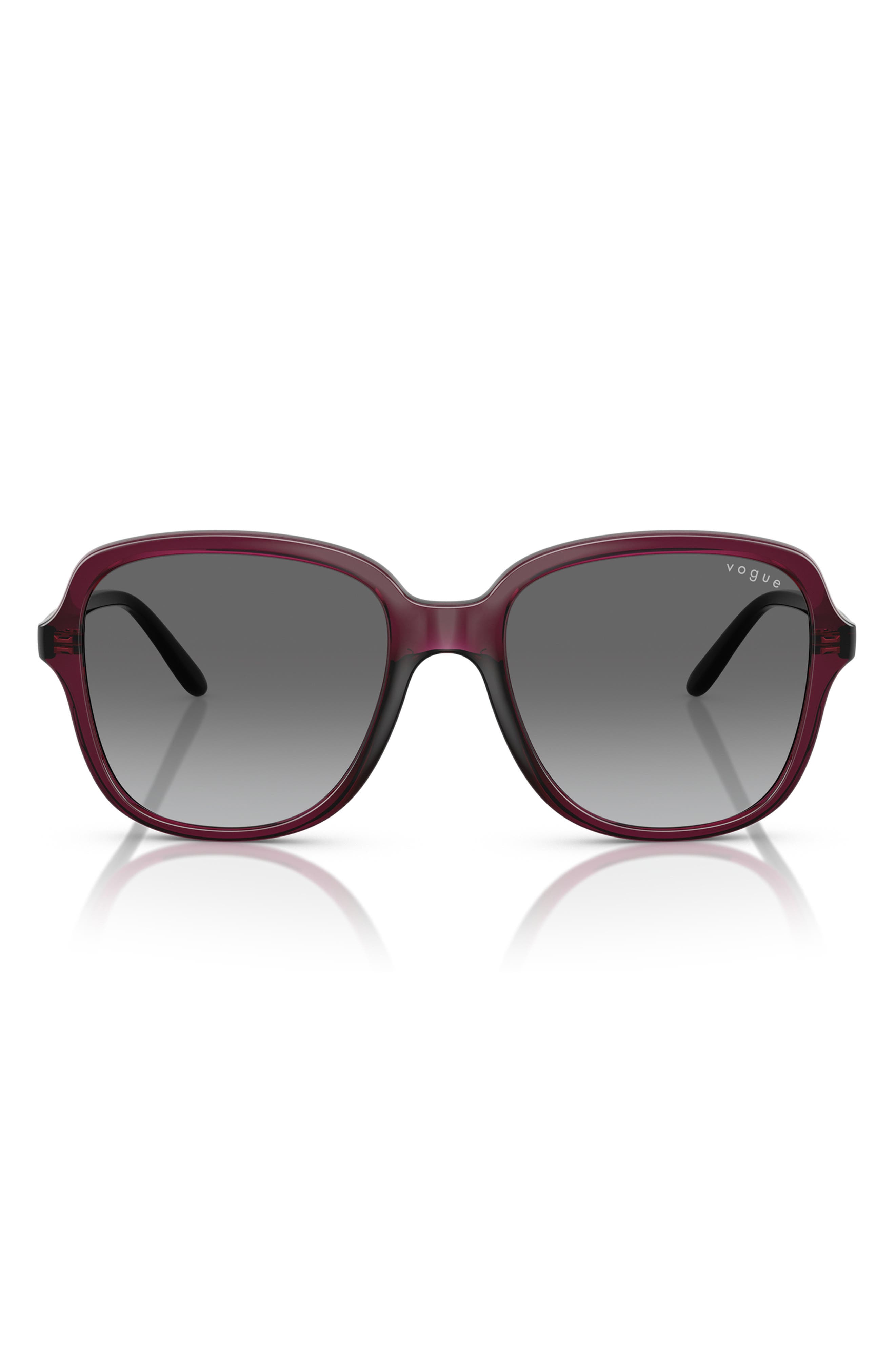 VOGUE 53mm Polarized Square Sunglasses in Burgundy 