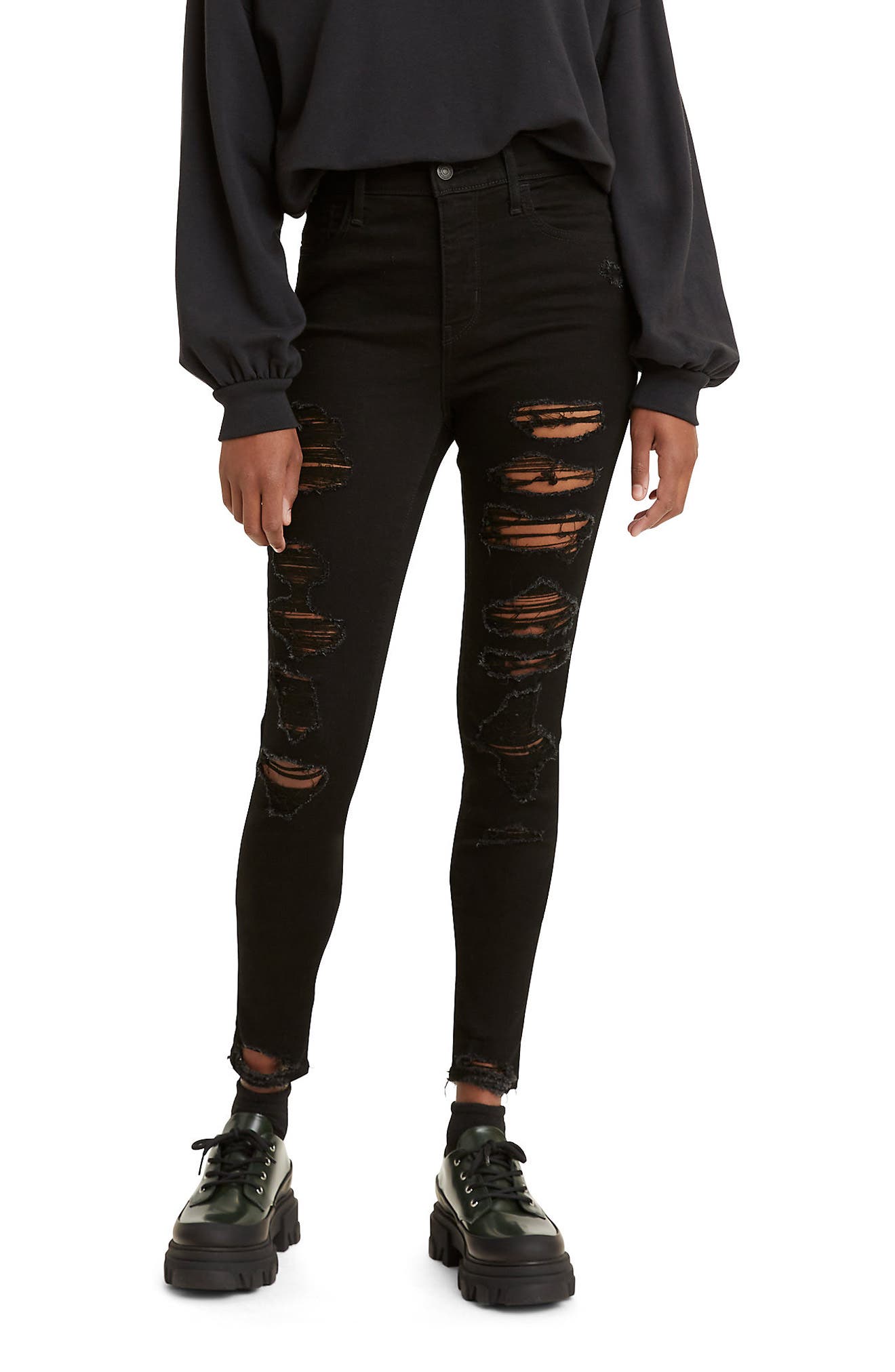 levi's skinny distressed jeans