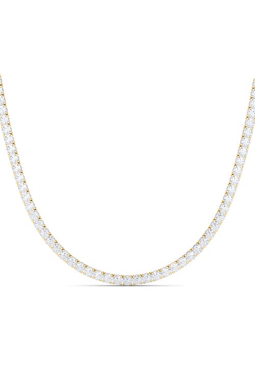 Lab Created Diamond Tennis Necklace in 18K Yellow Gold