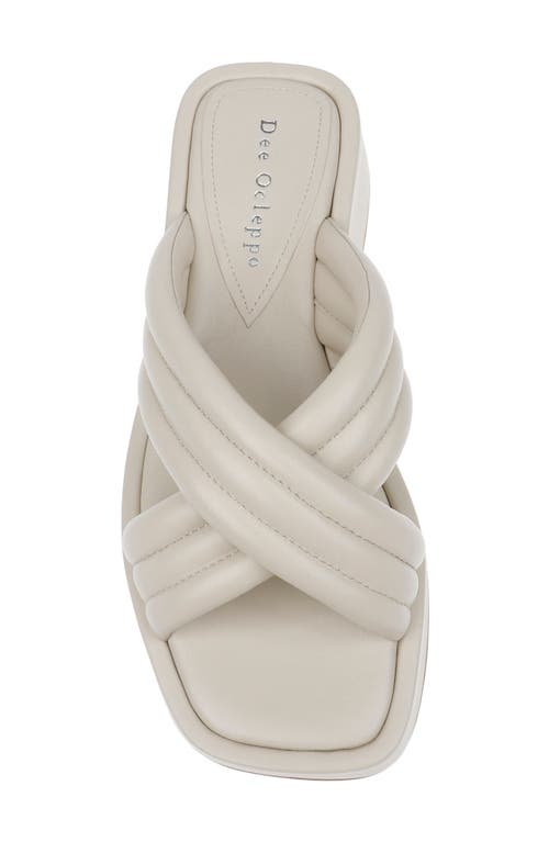 Shop Dee Ocleppo Sicily Platform Slide Sandal In Chalk