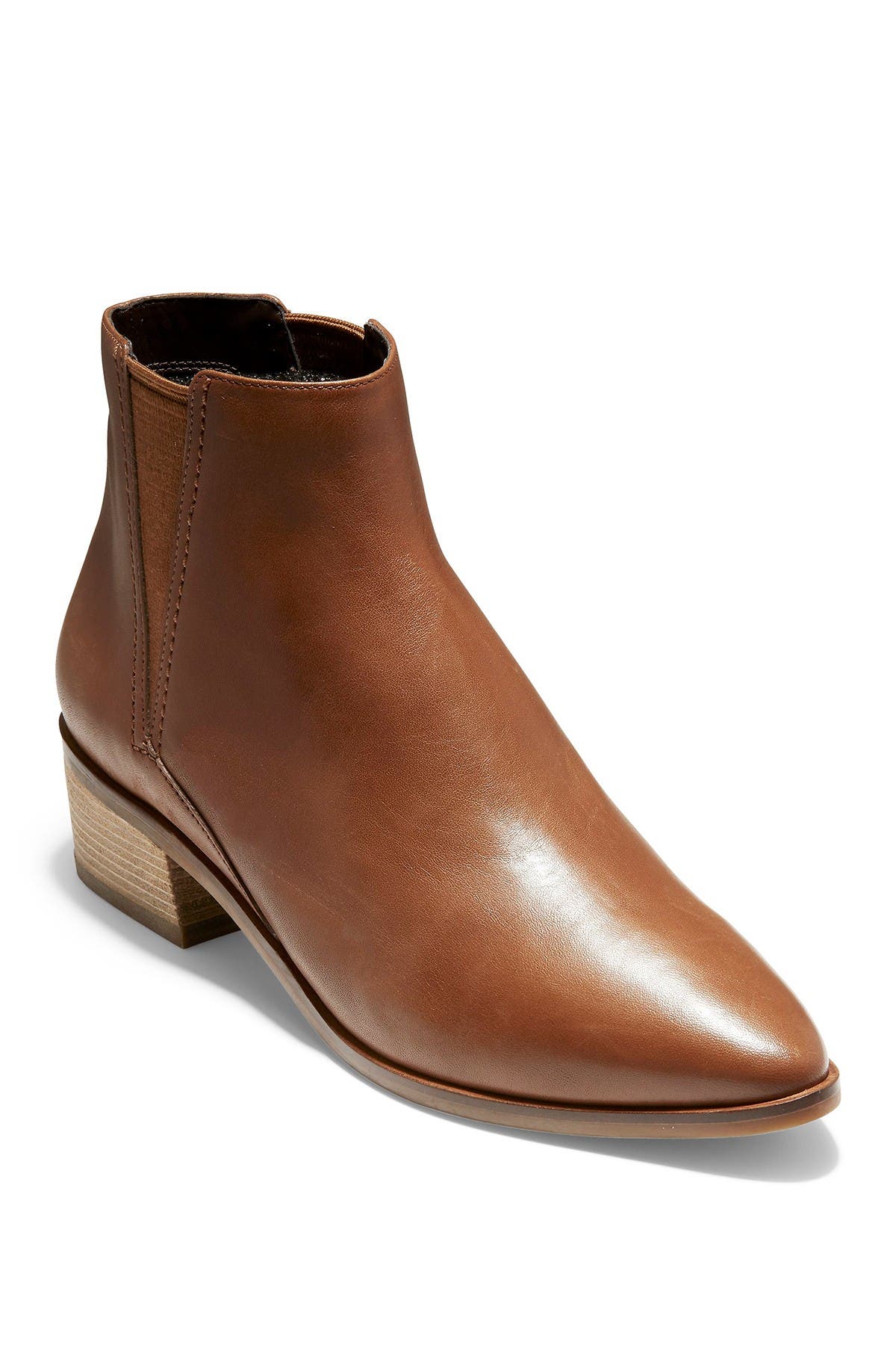 Marinne Leather Almond Toe Ankle Boot 
