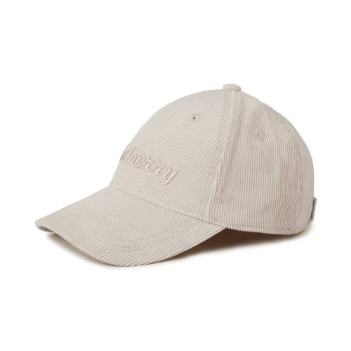 Mulberry Corduroy Baseball Cap In Chalk