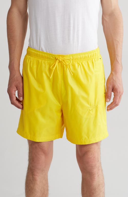 Nike Sportswear Tech Pack Woven Shorts in Tour Yellow/Black/Sulfur at Nordstrom, Size Small
