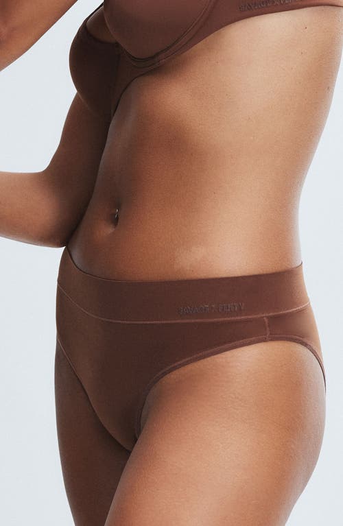 Savage X Fenty Soft N' Savage Cheeky Panties In Brown Sugar Nude
