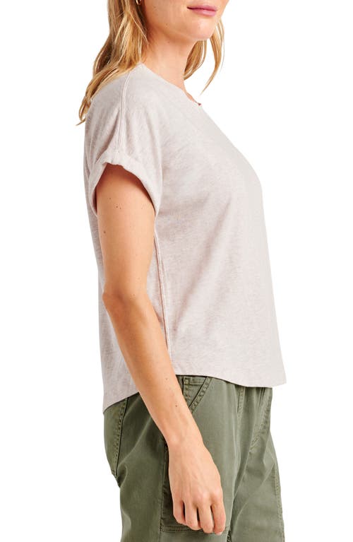 Shop Splendid Skye Slub T-shirt In Oat Heather