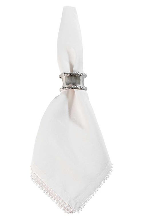 Juliska Graham Napkin Rings, Set Of 4 In Silver