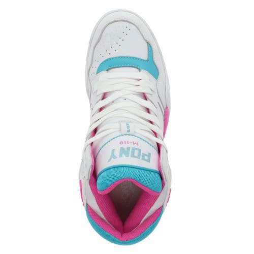 Pony M-110 Archive Sneakers In White/scuba Blue/pink