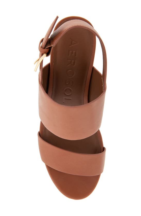 Shop Aerosoles Camilia Platform Sandal In Ginger Bread Combo