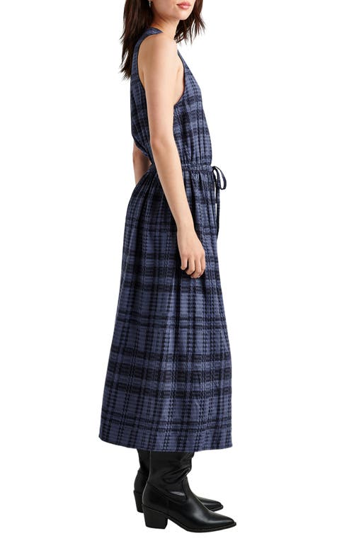 Shop Splendid Cleo Plaid Maxi Dress In Navy Digi Plaid