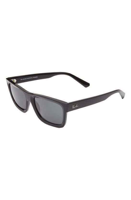 Shop Ray Ban Ray-ban Warren 57mm Rectangular Sunglasses In Dark Grey