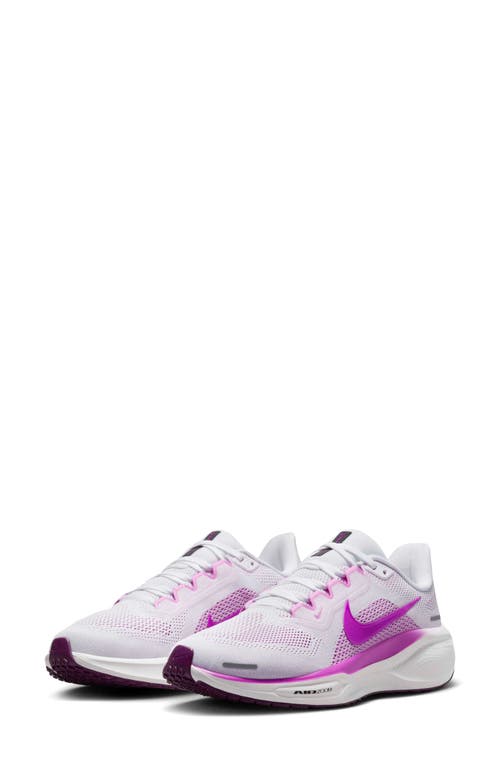 Shop Nike Air Zoom Pegasus 41 Running Shoe In White/black/pink