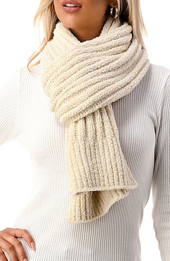 Marcus Adler Cozy Knit Scarf In Ivory