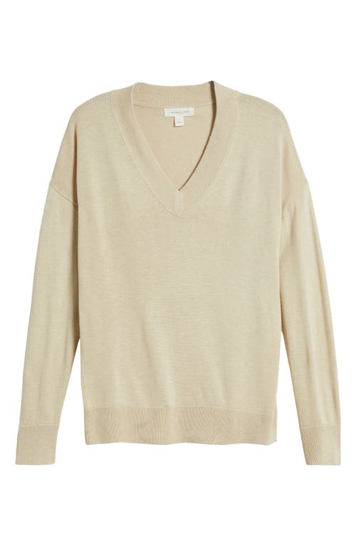 Shop Treasure & Bond Relaxed V-neck Sweater In Beige Castle