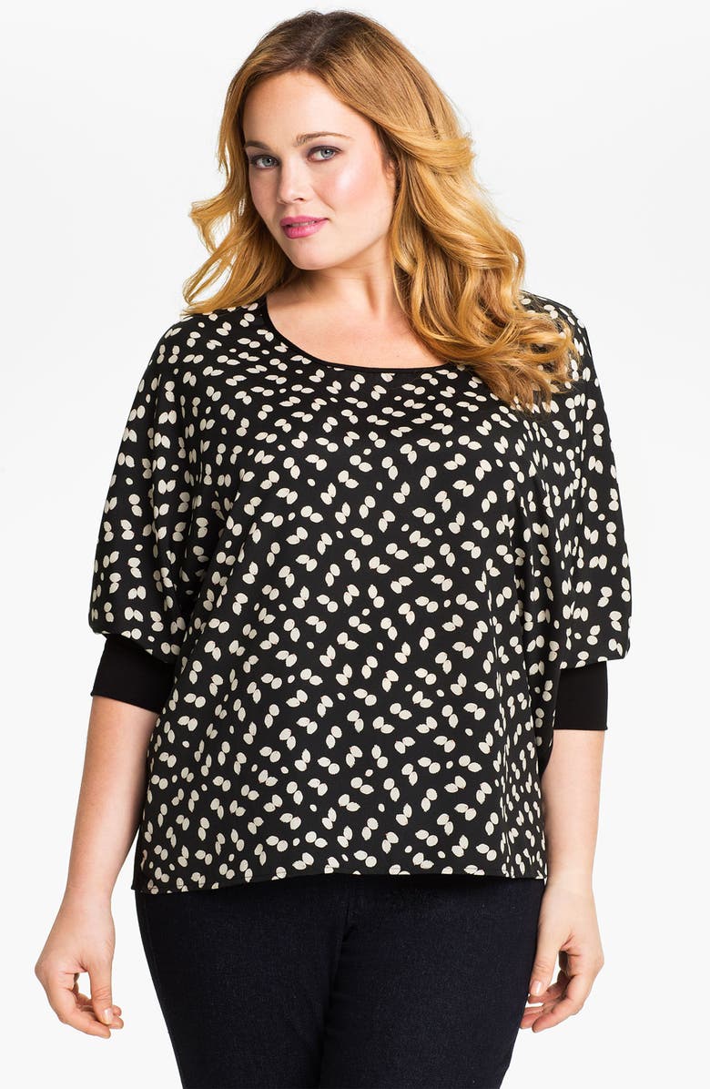 Collective Concepts Mixed Media Boxy Top (Plus) | Nordstrom