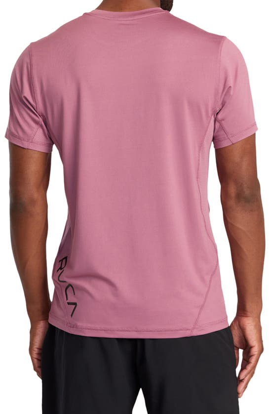 Rvca Sport Vent Logo Graphic T-shirt In Rose Shadow