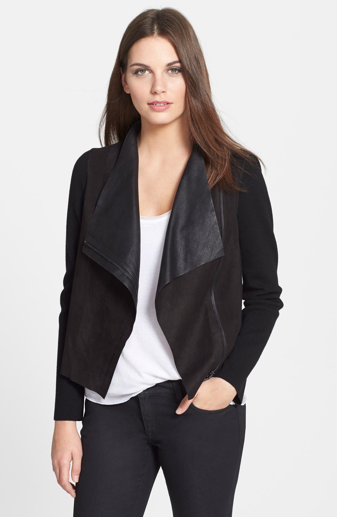 elie tahari suede jacket