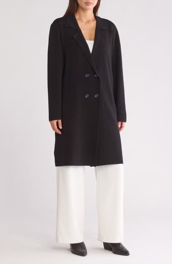 By Design Dakota Double Breasted Sweater Coat In Black