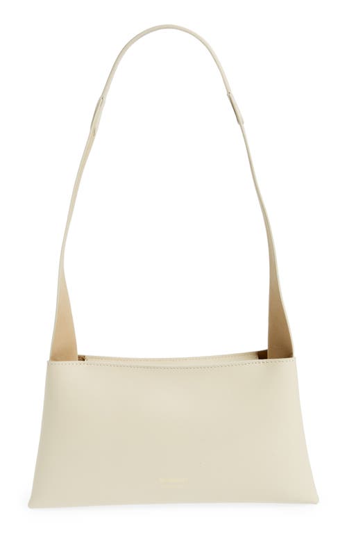 Small Nessa Leather Shoulder Bag in Beige