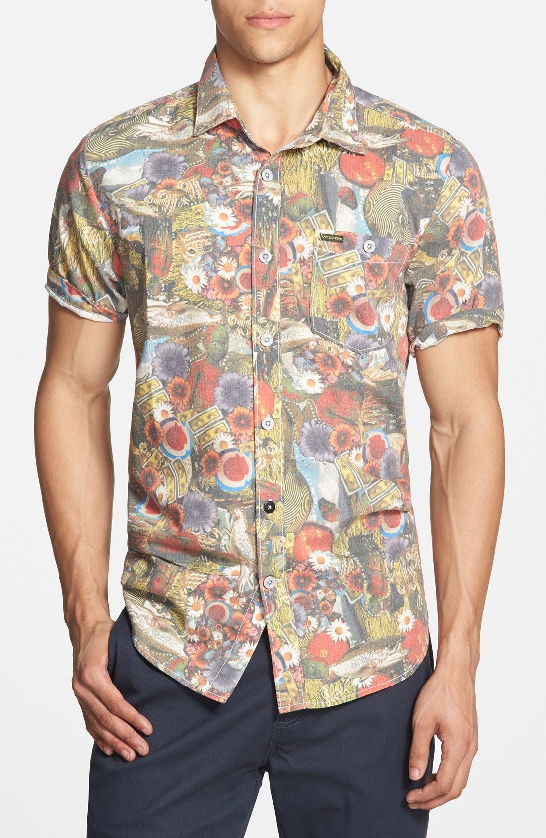 volcom slim fit shirts