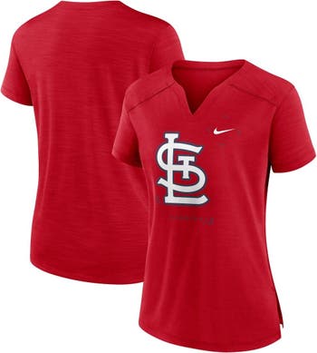 Nike Women's Nike Red St. Louis Cardinals Pure Pride Boxy Performance Notch  Neck T-Shirt